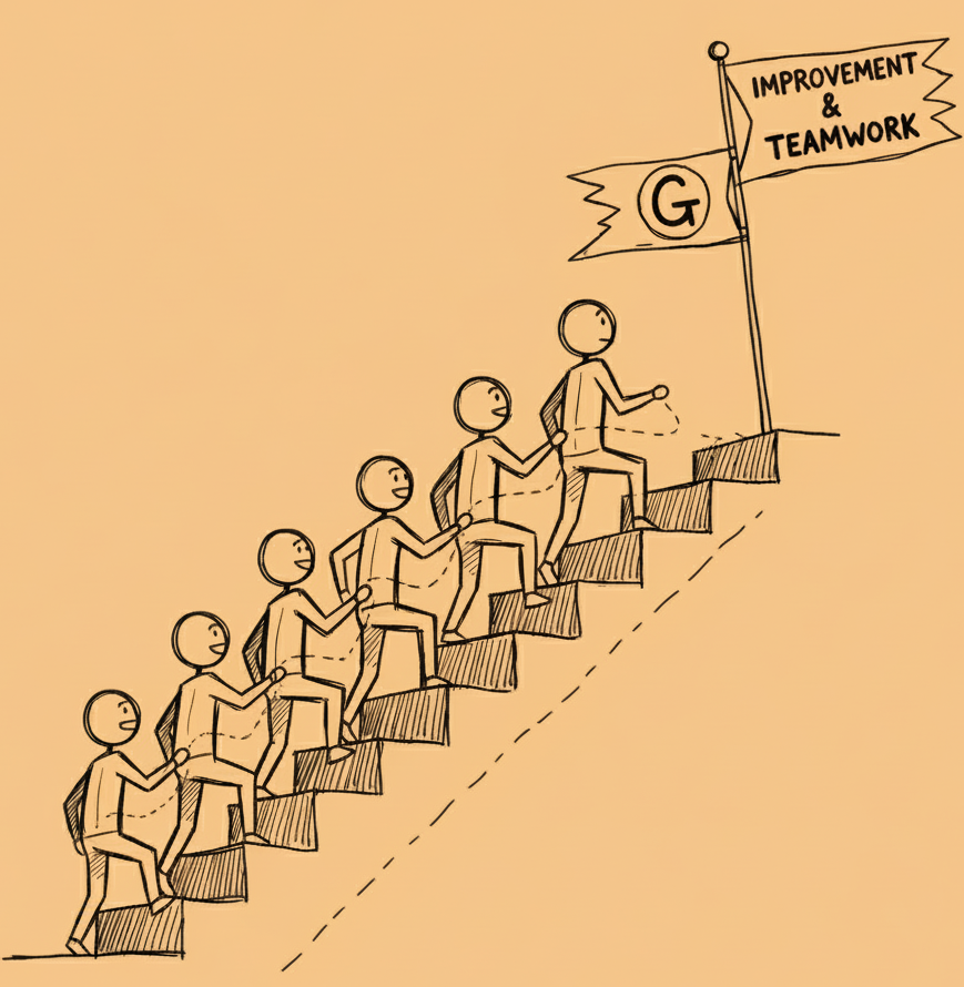 Illustration of a magnifying glass examining a bar chart